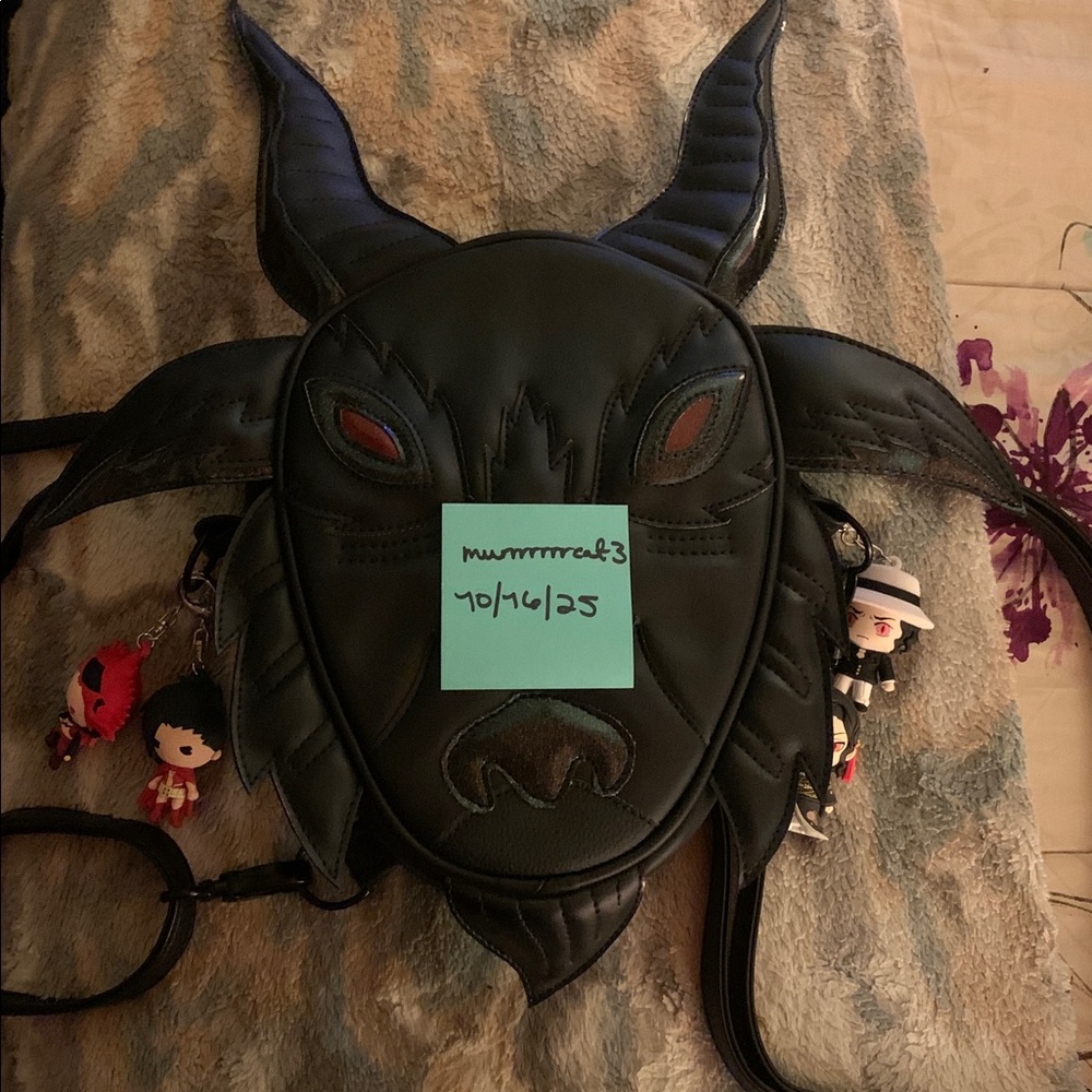 Love, Pain, and Stitches HANDMADE Felipe Negro Dual Backpack and Crossbody Bag